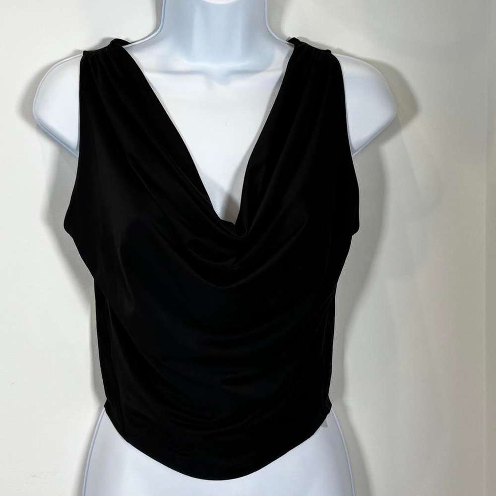 Free People black cowl neck tank top Size XS